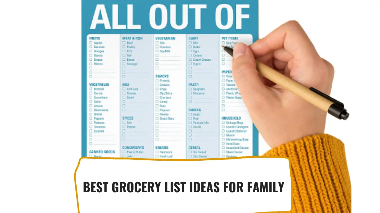 Best Grocery List Ideas For Family