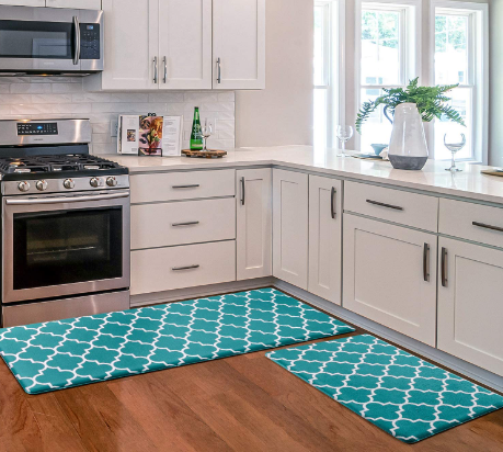 kitchen mat 2 piece cushioned anti-fatigue rug