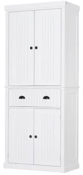 HOMCOM Traditional Freestanding Kitchen Pantry Cabinet