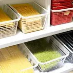 Organizing Pasta in Wire Bins