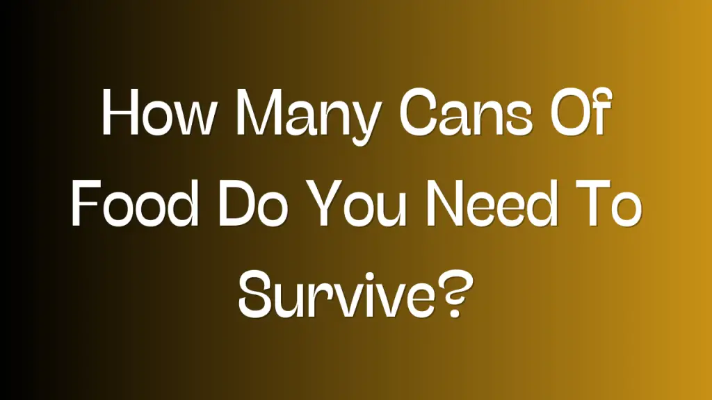 How Many Cans Of Food Do You Need To Survive