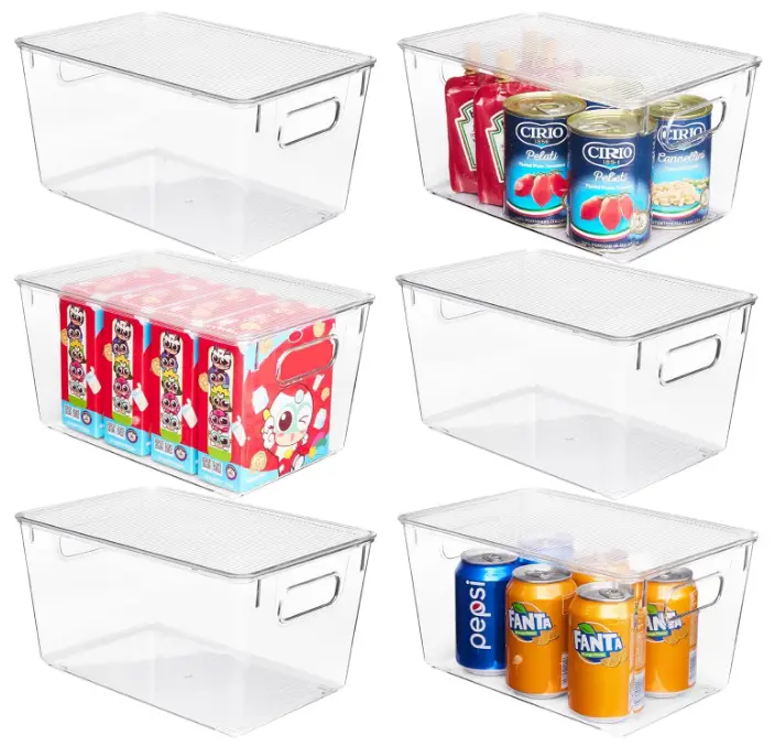 Clear Stackable Storage Bins with Lids