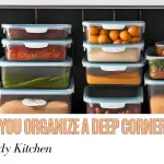 How do you organize a deep corner pantry