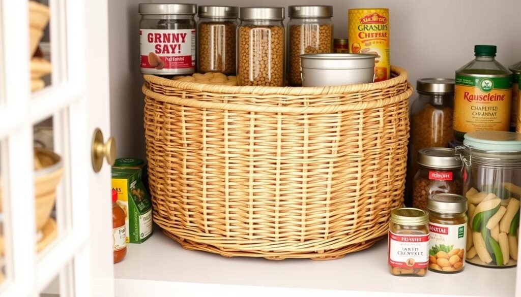 Granny Says Wicker Lazy Susan Organizer for pantry Granny Says Wicker Lazy Susan Organizer for pantry