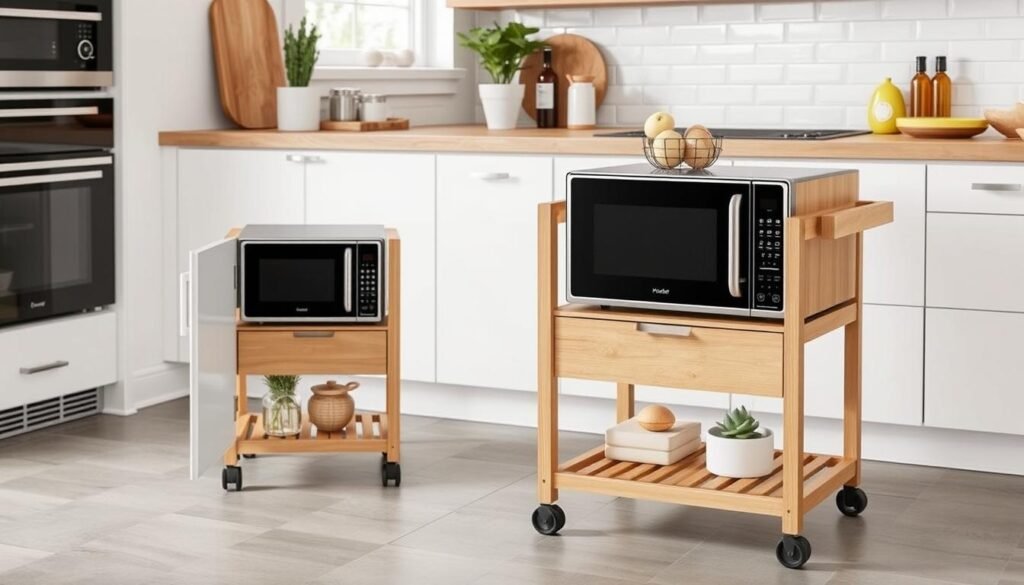 Hodedah Mini Microwave Cart Hodedah Mini Microwave Cart