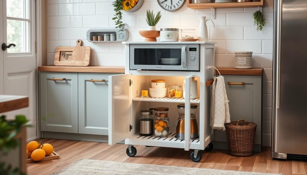 Hodedah Mini Microwave Cart Hodedah Mini Microwave Cart