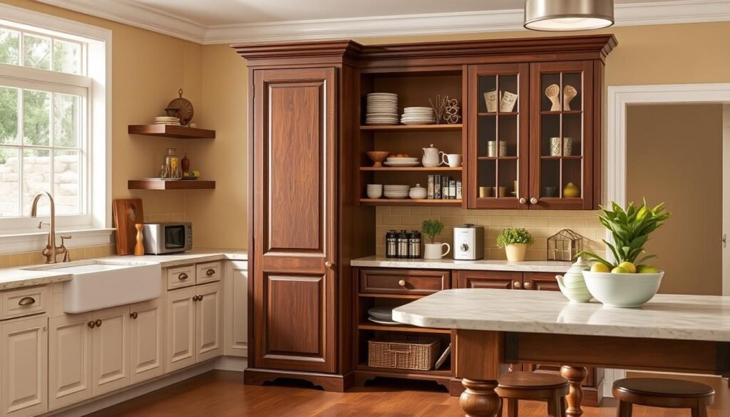 HomCom Traditional Freestanding Pantry Cabinet HomCom Traditional Freestanding Pantry Cabinet