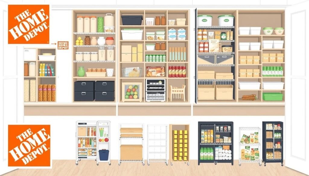 Home Depot pantry organizers