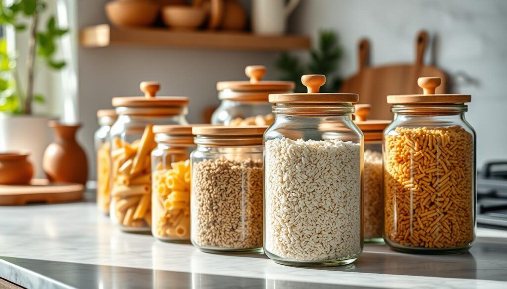 Le'raze glass jars with bamboo lids