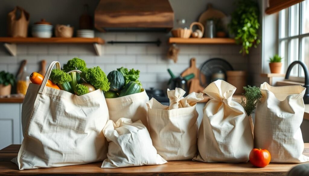 Organic cotton produce storage bags Organic cotton produce storage bags