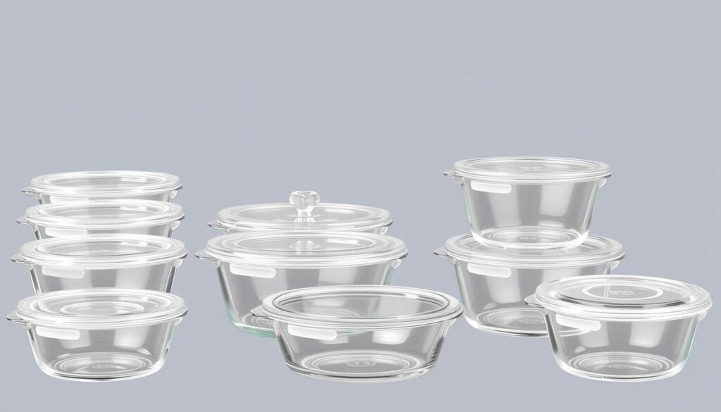Pyrex glass food storage containers