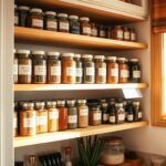 Where can I find stylish and functional spice racks for a home pantry?,