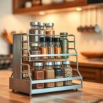 Where can I find stylish and functional spice racks for a home pantry?,