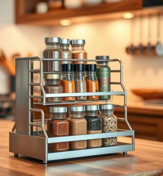 Where can I find stylish and functional spice racks for a home pantry?,