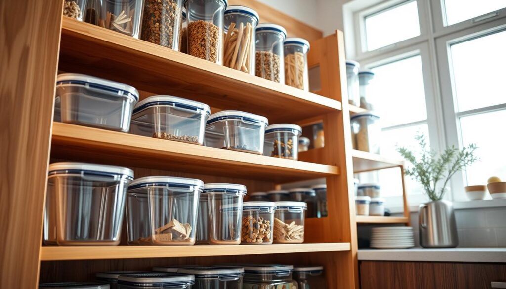 Which brands offer moisture-resistant pantry storage containers?,