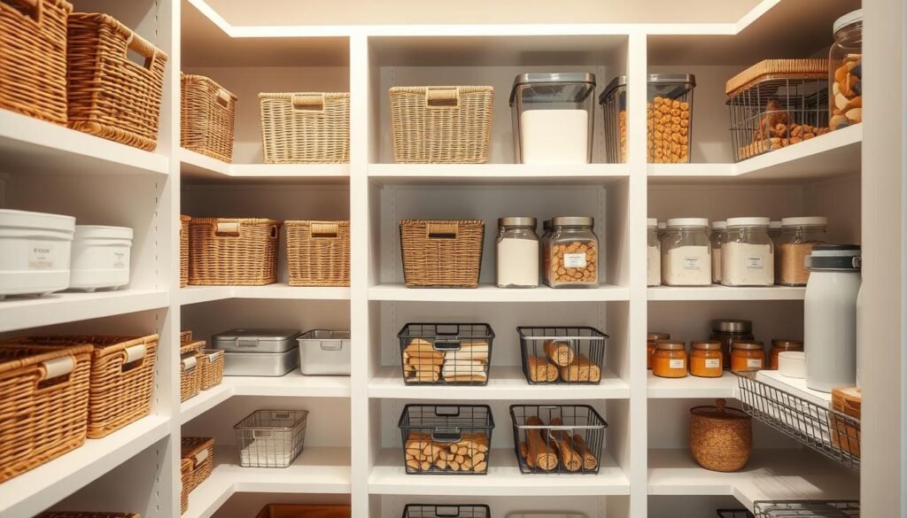 Which retailers have the best deals on pantry storage baskets?,