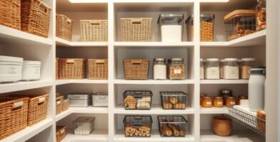 Which retailers have the best deals on pantry storage baskets?,