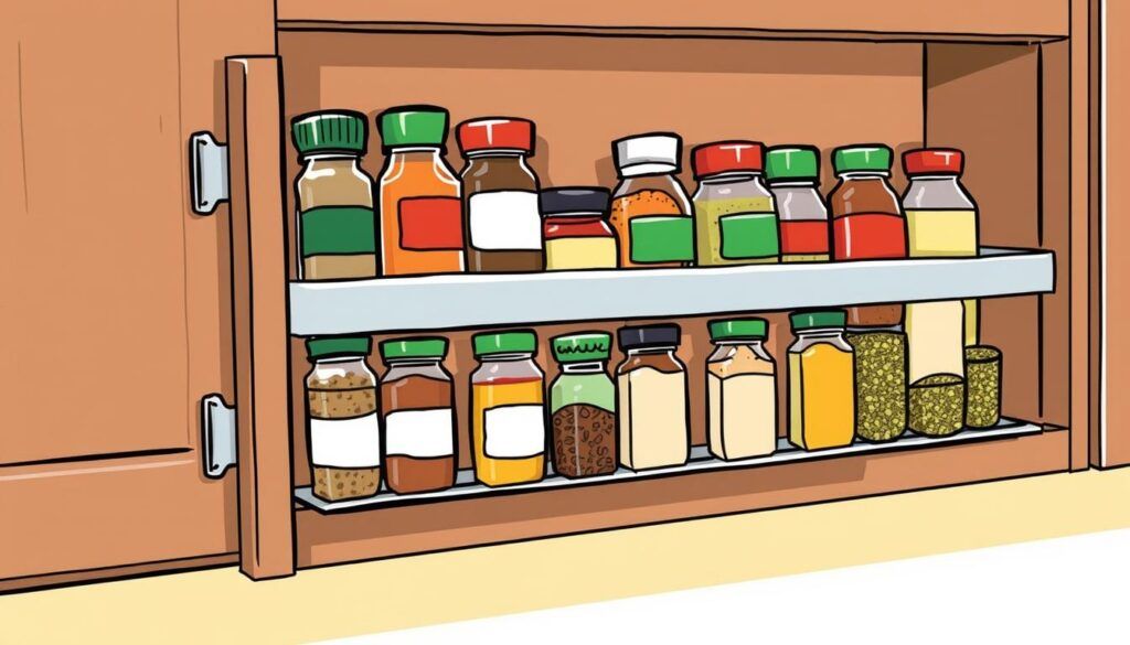 cabinet door spice rack organizer