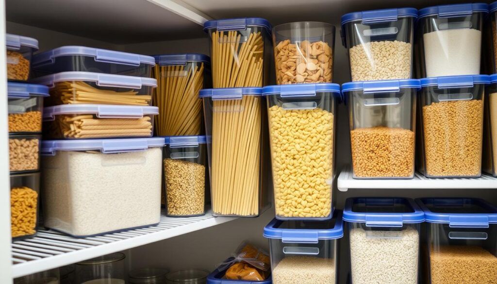 clear pantry storage bins
