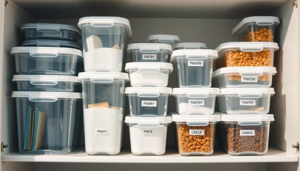 clear plastic pantry storage containers