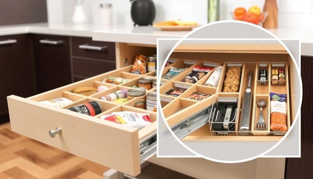 pull-out pantry drawer organizers