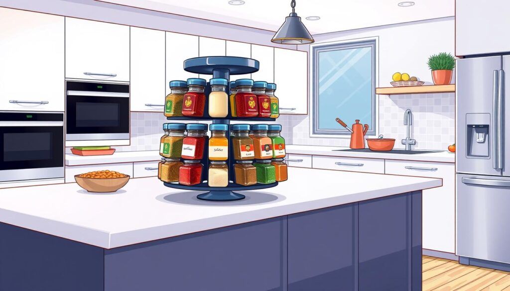 revolving carousel spice rack