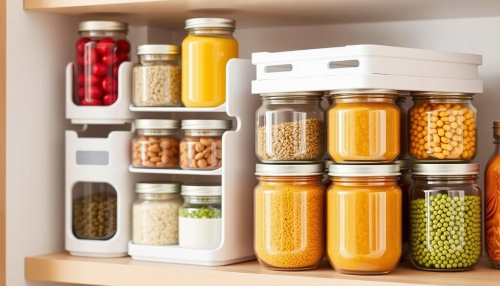 stackable jar organizers pantry