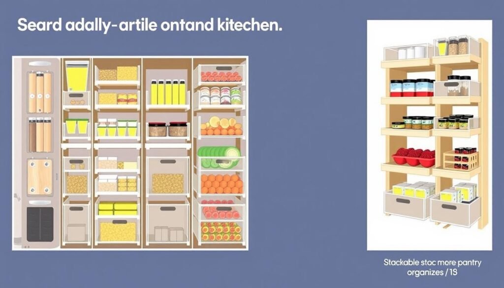 vertical stackable pantry organizers