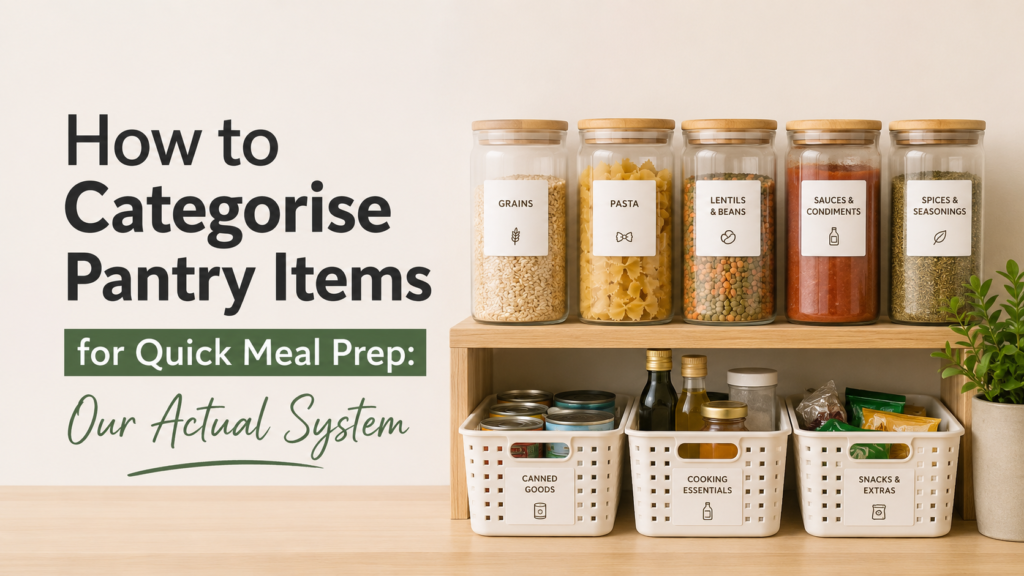 How to Categorise Pantry Items for Quick Meal Prep